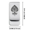 thumbnail image 2 of Stainless Steel Spade Card Suit Classic Slim Money Clip Credit Card Holder, 2 of 2