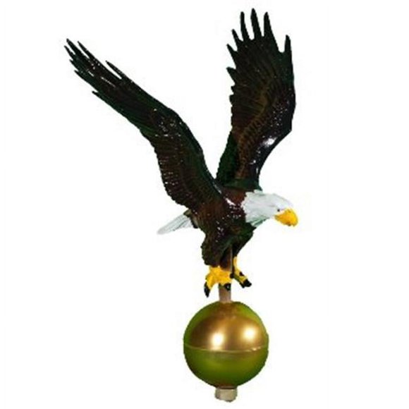 Montague Metal Products FP-2-NC Small Natural Color Flagpole Eagle