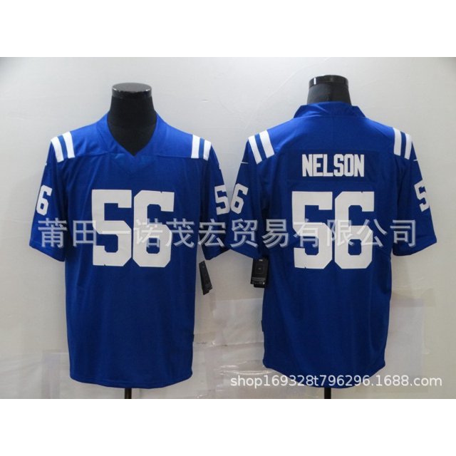 Colts Embroidered Football Jersey 2# 53#Leonard 18#Manning Replica Player Name Jersey