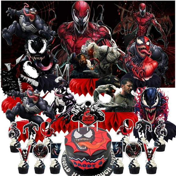 Venom Party Supplies Honeycomb Centerpieces Table Toppers Backdrop Decorations for Birthday