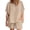 Khaki, variant on Womens Sweatsuits 2 Piece Set Women's Casual Loose Fit Solid Color Two Piece Shorts Set with Round Neck Top