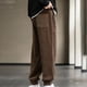 thumbnail image 5 of Pantalones largos de pana para hombre, con cordón y cintura elástica, holgados, para correr, informales, cargo, largos, de algodón y licra., 5 of 8