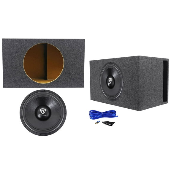 Rockville W15K6D2 V2 15" 4000w Car Audio Subwoofer Sub Vented Sub Box Enclosure
