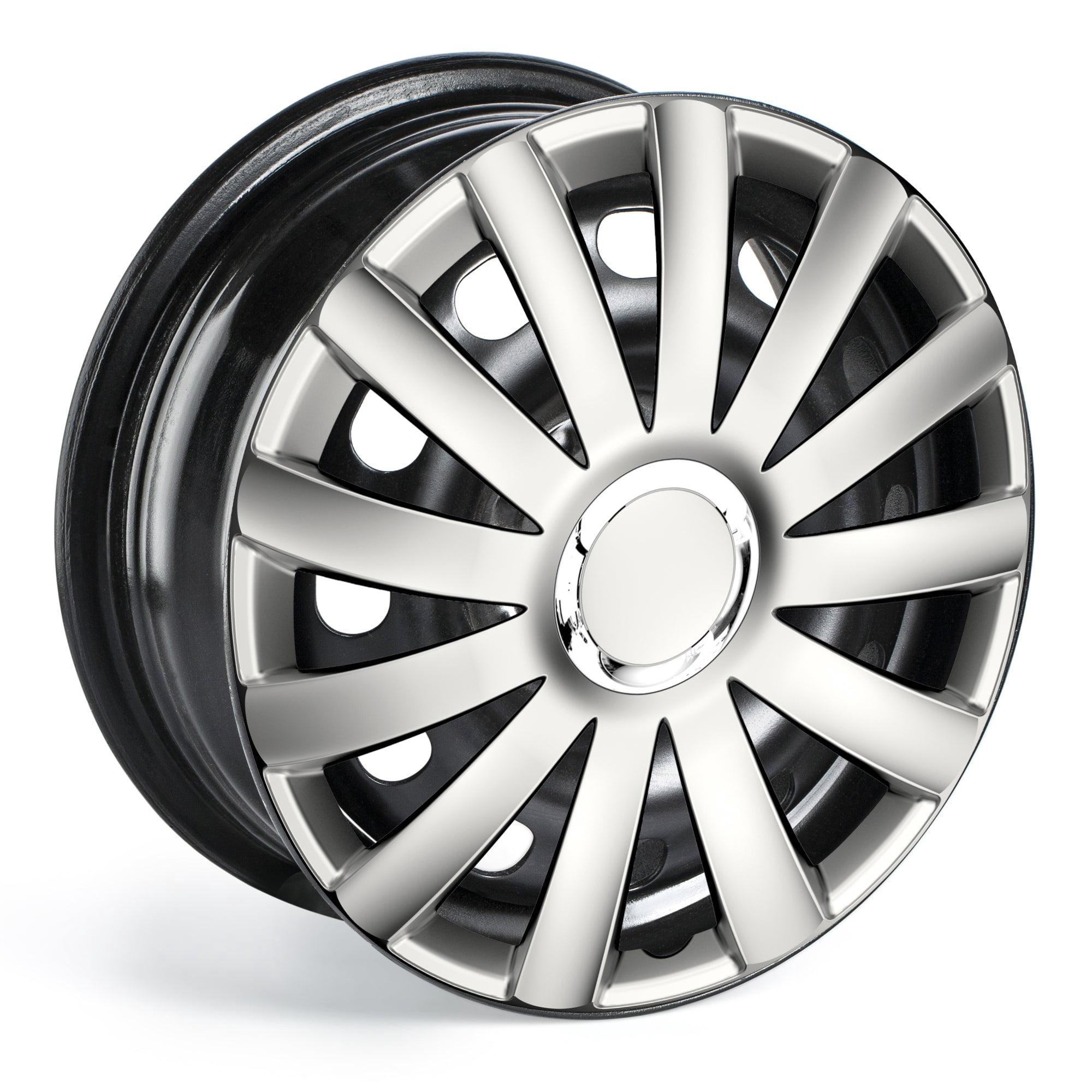 Alpena 16" Spyder Pro Wheel Covers, Silver, set of 4