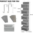thumbnail image 7 of Over The Door Organizer Storage, 5 shelf Door Organizer Hanging, Hanging Closet Organizers and Storage Organizer for Closet, Baby Kids Closet Door Organizers for Storage, Nursery,Bedroom (Grey), 7 of 7