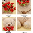 thumbnail image 5 of Teddy Bear with Rose Bouquet，2026 New Teddy Bear with Bouquet, Bloom Bear Plush Toy with Red Rose, Romantic Stuffed Animal with a Cute Bouquet of Flowers for Girlfriend/Mom, 5 of 9