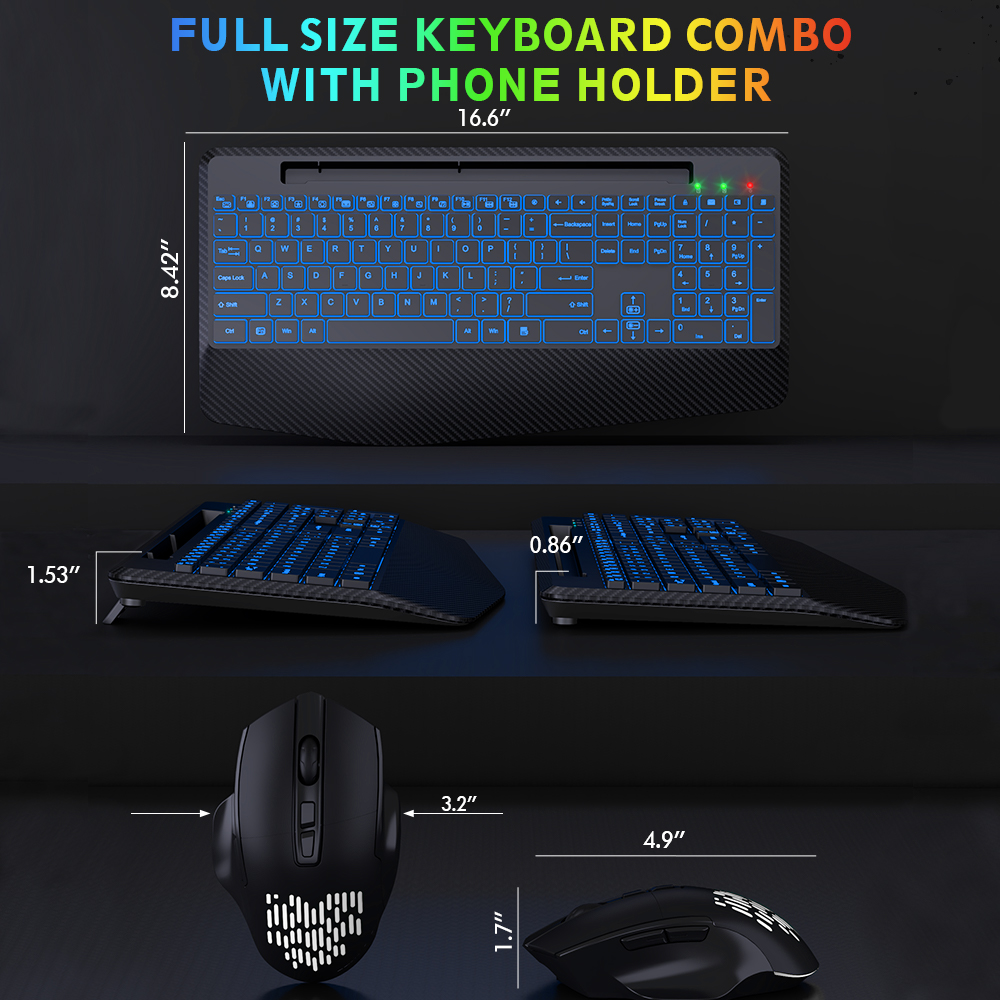 Wagpak Wireless Backlit Keyboard and Mouse Combo photo 6