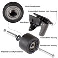 thumbnail image 2 of Plate Swivel Caster Wheels 3-inch Heavy Duty of 4400lbs, Low Gravity Center Design Black Caster Wheels with Brake, Durable & Quiet & Sturdy Nylon Wheels for Industrial, Set of 4, 2 of 7