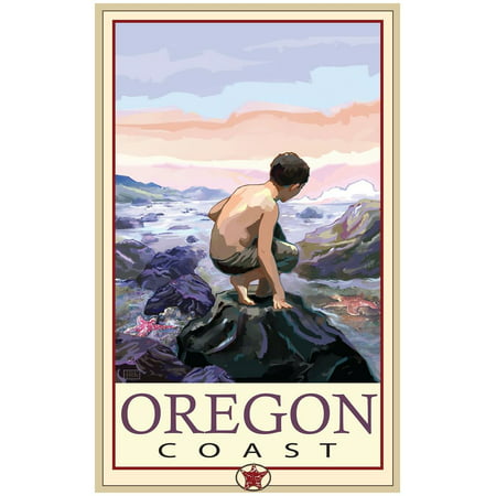 Oregon Coast Tide Pool Travel Art Print Poster by Joanne Kollman (24