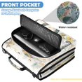 thumbnail image 6 of Zipper Binder with Shoulder Strap 2 inch 3 Ring Waterproof File Folder Organizer Bag 500 Sheet Elephant with Colorful Floral, 6 of 8
