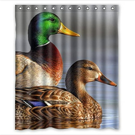 GreenDecor Beauty Mallard Ducks Pool And Branch Waterproof ...