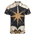 thumbnail image 4 of Marble Texture Men Zipper T-shirt Summer Casual Short Sleeve T-shirt Top, 4 of 7