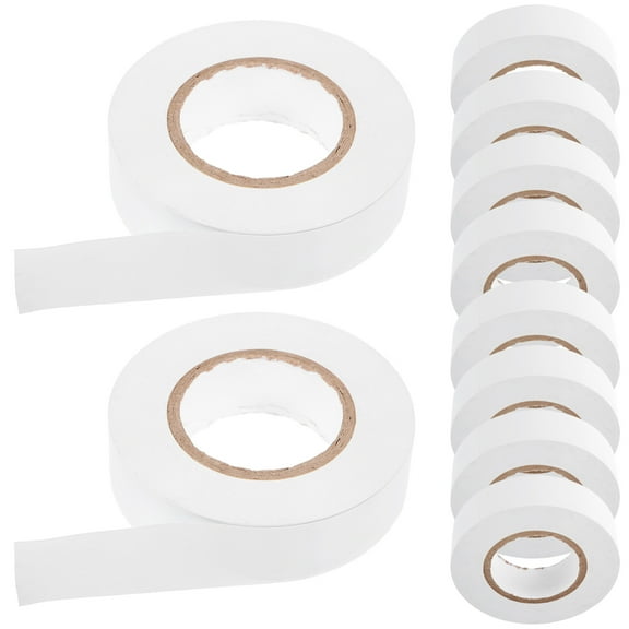 Electrical Tape 10 Pcs Indoor High Temperature Resistance White Duct Insulating Pvc