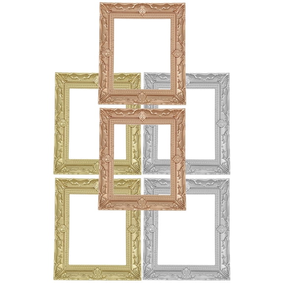 ULTNICE 6pcs Miniature Picture Frames Resin Frame for Collectors and Hobbyists