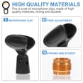 thumbnail image 3 of RUNROTOO Support de Microphone pour Microphone Sans Fil Plastique Noir Cuivre Durable Réglable Universel Lot de 5, 3 of 8