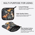 thumbnail image 3 of Yayeee Oven Mitts and Pot Holder Set of 2 Heat Resistant Kitchen Gloves Baking Hot Pad, Cartoon Dinosaur, 3 of 5