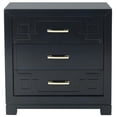 thumbnail image 4 of SAFAVIEH Raina Three Drawer Greek Key Night Stand Navy, 4 of 13