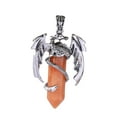 thumbnail image 3 of Collar Colgante de Cristal Sunnimix para Compromisos Aniversarios Cócteles Mujer Naranja, 3 of 8