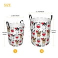 thumbnail image 5 of PAYOHTO Foldable Laundry Room Hamper Bucket Waterproof Bathroom Basket for College Student Living Room Storage Pillows Blankets Cute French Bulldog Heart, 5 of 8