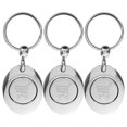 thumbnail image 2 of Shopping Trolley Tokens 3 Pcs Metal Trolley Token Keyring For Everyday Use Simple And Delicate Silver Color, 2 of 5