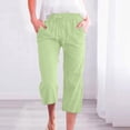 thumbnail image 1 of Wide Leg Pants Woman, High Waisted Drawstring Elastics Comfy Straight with Pockets, 1 of 5