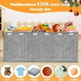 thumbnail image 2 of Extra Large Toy Box, Toy Chest for Toddlers with Lids, Collapsible Toy Storage Organizer, Kids Bin Boxes Storage Basket for Boys, Girls, Nursery, Living Room, Playroom, 40"x14"x16", Gray, 2 of 7