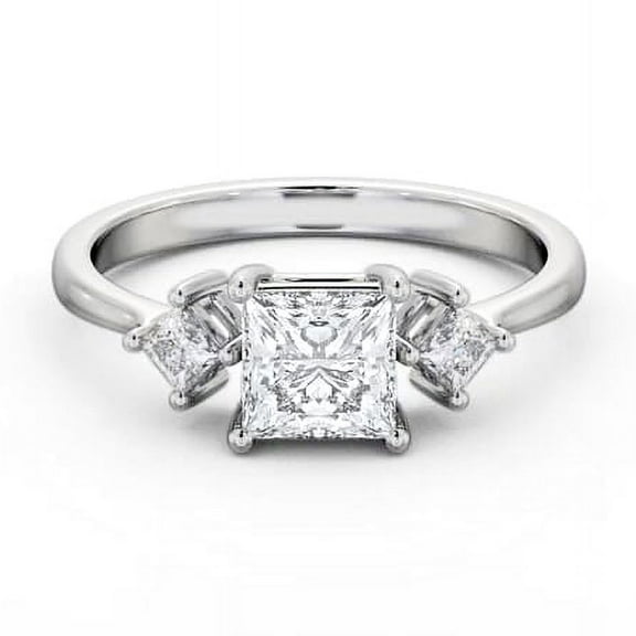 Spot Jewel 14K White Gold Plated 1.9 Ct Princess Cut Diamond Ring for Women – Lab Created Engagement Ring – Classic Style Wedding Ring – Elegant Jewelry for Birthdays or Anniversaries