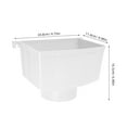 thumbnail image 2 of OFFIGAM PVC White Rectangular Downspout Diverter for Garden Rainwater Collection System and Gutter Accessories, 2 of 5
