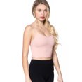 thumbnail image 4 of ShezPretty Women's Crop Top Cami Sleeveless Ribbed Spaghetti Strap Slim Fit Tank Top (M/L, Blush Pink), 4 of 5