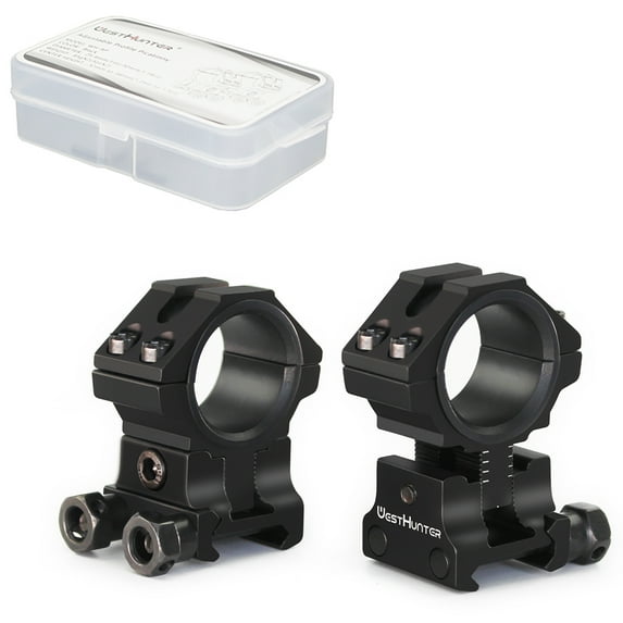 WestHunter WH201 Adjustable Height Picatinny Scope Rings, 1 Inch 30 mm | Black