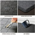 thumbnail image 3 of Homieway Kitchen Mat for Floor, Anti Fatigue Memory Foam Rug, Waterproof PVC Padded Comfort Mat for Kitchen Sink, Laundry Room, Office, 17"x59", Black, 3 of 6