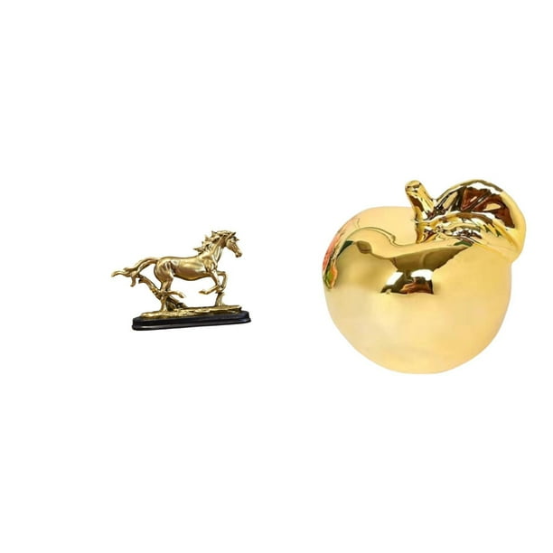 Figura decorativa de cerámica de frutas, ideal para decoración de escritorio, estantería, sala de estar o cualquier espacio de colección.