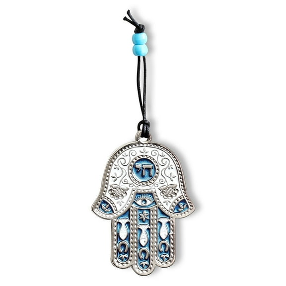 Jewish Chai Living Good Luck Home Wall Decor Multicolor Hamsa Hand - Small - Made in Israel