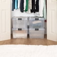 thumbnail image 3 of IRIS 60 Qt. Plastic Storage Bins with Sealed Lids, Clear Gasket Box, Airtight Containers 4Pk, 3 of 14