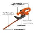 thumbnail image 3 of BLACK+DECKER Electric Hedge Trimmer, 17 inch, BEHT150, 3 of 13