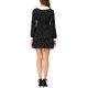 thumbnail image 3 of INSPIRE CHIC Women's Polka Dots Peter Pan Collar Contrast Long Sleeve Shirt Dress S Black, 3 of 7