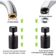 thumbnail image 4 of Aireador de grifo, rotación de 360 grados, filtro de filtro ajustable en 2 modos para cocina, baño esquí esquí Gafas de esquí, 4 of 5