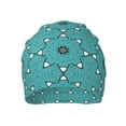 thumbnail image 2 of Beanie Hats for Men and Women, Retro Cyan Floral Patterns Adult Unisex Knit Hat Winter Warm Skull Cap, 2 of 7