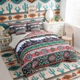 thumbnail image 3 of Erosebridal Rustic Farmhouse Aztec Bedding Comforter Set, Western Cowboy Full Bedding Set, Pink Purple Black, Gray Reversible 7pcs, 3 of 6