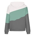 thumbnail image 5 of Oversize Hoodies for Women Pullover Fashion Casual Solid Color-Matching Long-Sleeved Pocket Hoodie, 5 of 6