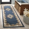 thumbnail image 2 of SAFAVIEH Aubusson Albus Medallion Runner Rug, Dark Blue/Ivory, 2'3" x 8', 2 of 10