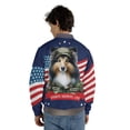 thumbnail image 5 of Happy Father's Day Honoring Veterans Shetland Sheepdog in Army Uniform All Over Print 3D Baseball Jacket Sheltie Dog Lover Gifts Bomber Jacket Softball - 13007, 5 of 6