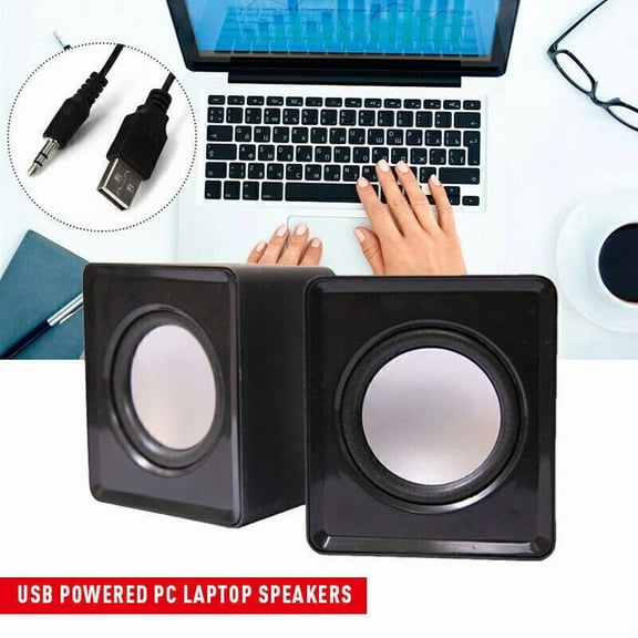 KLYNE- 3.5Mm Jack Usb Wired Computer Speaker Stereo For Pc Laptop Notebook Desktop Ffzr