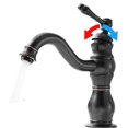 thumbnail image 4 of robinet De Lavabo Robinet De Salle De Bain Rtro Chaud Et Froid En Cuivre, Noir, Surlev, 4 of 5
