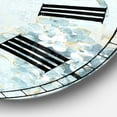 thumbnail image 2 of Designart 'Indigold Watercolor Flower III' Traditional wall clock, 2 of 3