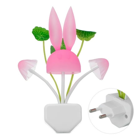 

〖TOTO〗Night Lights Plug In Color Changing Led Night Light Auto Dusk To Twilight Sensor 0.7W Energy Saving Lamp Dream Nightlight Rose Flower Rabbit Night Lights