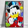 thumbnail image 1 of Graffiti Canvas Disney Mickey Mouse and Donald Duck Canvas Print Painting Coloful Wall Art Poster Pictures for Living Room Decor40x50cm No Frame Gao Jinjia LED, 1 of 2