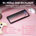 thumbnail image 4 of ATTACK SHARK M86 82 Keys Wireless Mechanical Keyboard, 75% Gasket Hot Swappable Custom Keyboard, Side Printed PBT Keycaps, RGB Backlit, Pre-lubed Switches, BT/2.4GHz/ Wired Mechanical Gaming Keyboard, 4 of 6