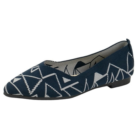 

Eudgs Women s Pointed Toe Shallow Mouth Flat Shoes Women s Fly Weave Large Size Casual Women Shoes on Women Shoes for Work Casual Shoes Women Casual Dress Slippers with Thick Heels Casual Dress Shoes