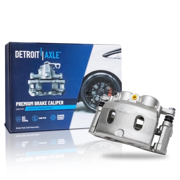 Detroit Axle - Front Left Disc Brake Caliper w/Bracket Replacement for Silverado Suburban Sierra 1500 Tahoe Avalanche Yukon Escalade Fits select: 2007-2008 CHEVROLET SILVERADO C1500